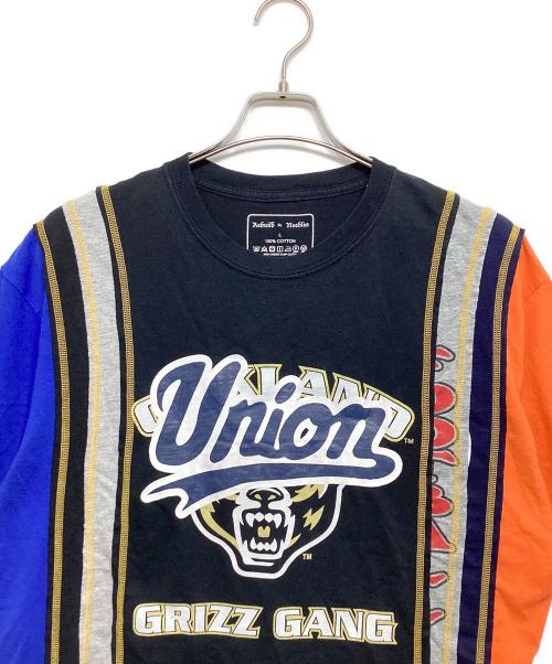 Rebuild by Needles（リビルドバイニードルス）Rebuild by Needles (リビルドバイニードルス) UNION (ユニオン) S/S REMAKE 7 CUTS Tee ブラック サイズ:Lの古着・服飾アイテム