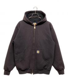 CarHartt（カーハート）の古着「裏サーマル ジップアップパーカー」｜ブラック