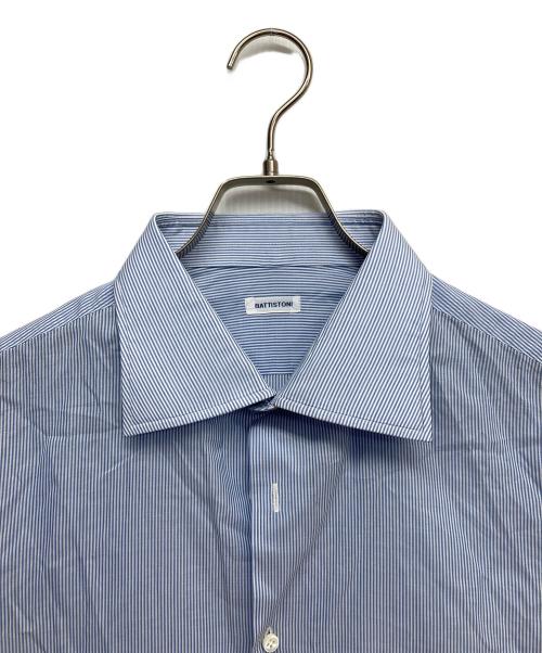 BATTISTONI（バッティストーニ）BATTISTONI (バッティストーニ) ワイドカラーストライプシャツ スカイブルー サイズ:-の古着・服飾アイテム