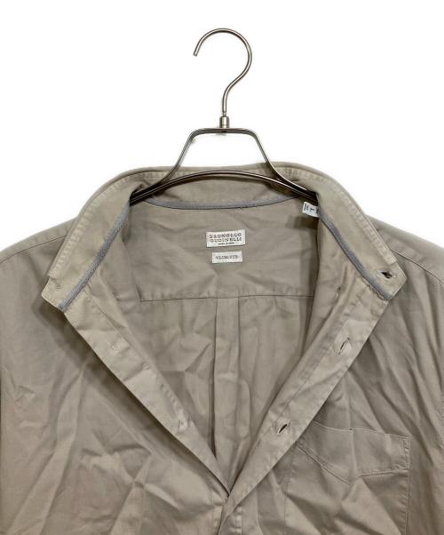 BRUNELLO CUCINELLI（ブルネロクチネリ）BRUNELLO CUCINELLI (ブルネロクチネリ) ボタンダウンスリムシャツ ベージュ サイズ:Lの古着・服飾アイテム