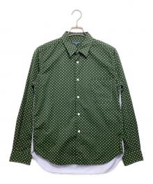 COMME des GARCONS HOMME（コムデギャルソン オム）の古着「前後切替ドットシャツ」｜グリーン×ブルー