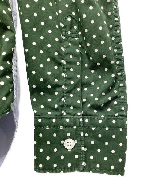 COMME des GARCONS HOMME（コムデギャルソン オム）COMME des GARCONS HOMME (コムデギャルソン オム) 前後切替ドットシャツ グリーン×ブルー サイズ:Sの古着・服飾アイテム