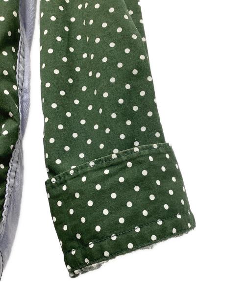 COMME des GARCONS HOMME（コムデギャルソン オム）COMME des GARCONS HOMME (コムデギャルソン オム) 前後切替ドットシャツ グリーン×ブルー サイズ:Sの古着・服飾アイテム