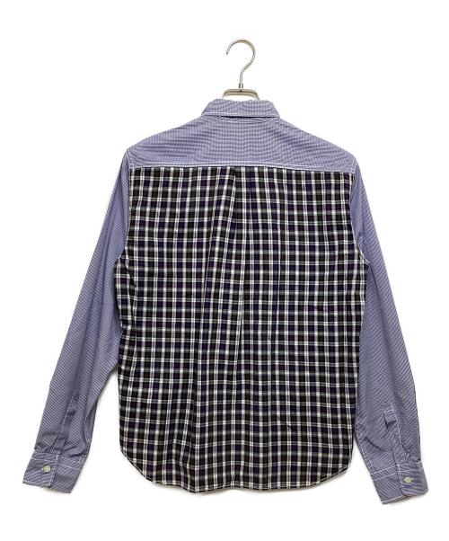 COMME des GARCONS HOMME（コムデギャルソン オム）COMME des GARCONS HOMME (コムデギャルソン オム) 切替チェックシャツ ブルー サイズ:Sの古着・服飾アイテム