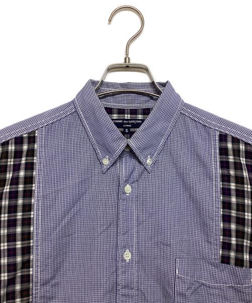 COMME des GARCONS HOMME（コムデギャルソン オム）COMME des GARCONS HOMME (コムデギャルソン オム) 切替チェックシャツ ブルー サイズ:Sの古着・服飾アイテム