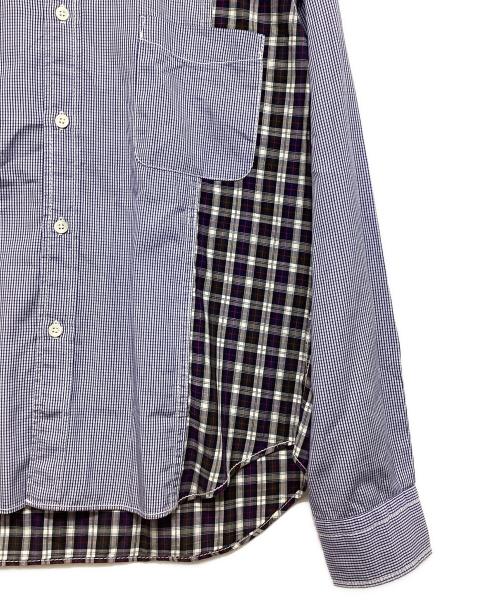 COMME des GARCONS HOMME（コムデギャルソン オム）COMME des GARCONS HOMME (コムデギャルソン オム) 切替チェックシャツ ブルー サイズ:Sの古着・服飾アイテム