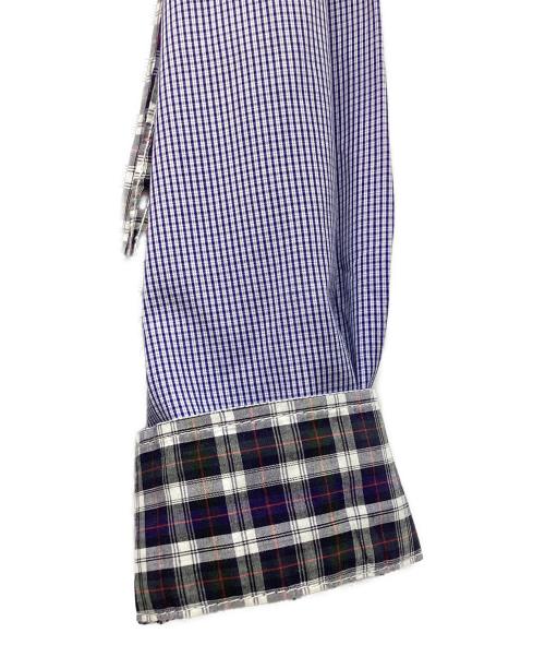 COMME des GARCONS HOMME（コムデギャルソン オム）COMME des GARCONS HOMME (コムデギャルソン オム) 切替チェックシャツ ブルー サイズ:Sの古着・服飾アイテム