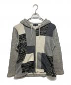 COMME des GARCONS HOMMEコムデギャルソン オム）の古着「パッチワークジップパーカー」｜グレー