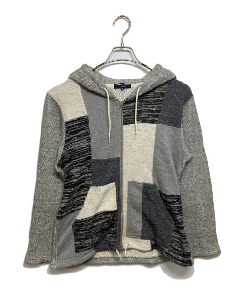 COMME des GARCONS HOMME（コムデギャルソン オム）COMME des GARCONS HOMME (コムデギャルソン オム) パッチワークジップパーカー グレー サイズ:ｓの古着・服飾アイテム