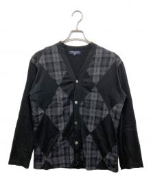 COMME des GARCONS HOMME（コムデギャルソン オム）の古着「パッチワークカーディガン」｜ブラック