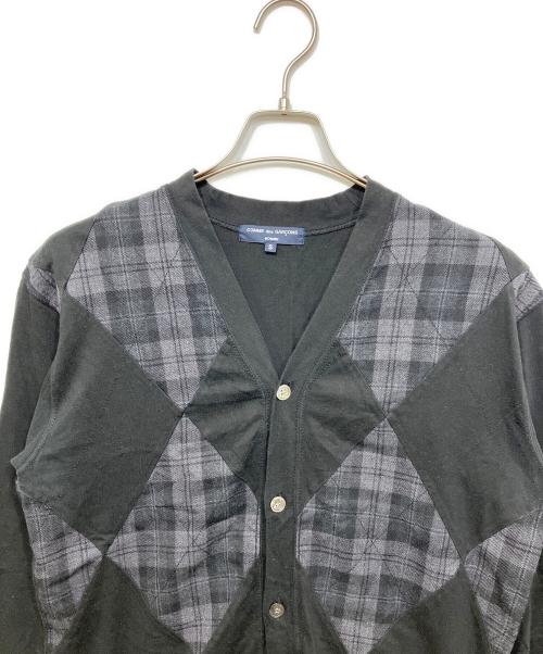 COMME des GARCONS HOMME（コムデギャルソン オム）COMME des GARCONS HOMME (コムデギャルソン オム) パッチワークカーディガン ブラック サイズ:Sの古着・服飾アイテム