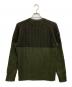 COMME des GARCONS HOMME (コムデギャルソン オム) バイカラーケーブルニット カーキ サイズ:Ｍ：10000円