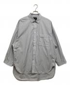 MAISON SPECIALメゾンスペシャル）の古着「120/2 Suvin Cotton Typewriter Prime-Over Shirt Coat」｜スカイブルー