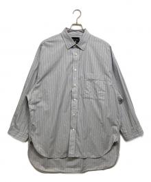 MAISON SPECIAL（メゾンスペシャル）の古着「120/2 Suvin Cotton Typewriter Prime-Over Shirt Coat」｜スカイブルー