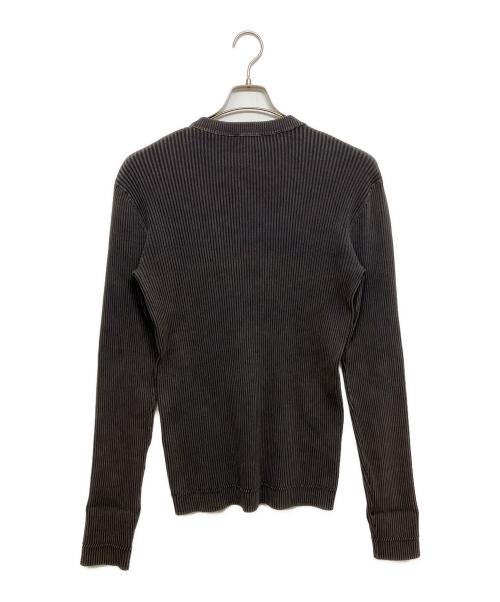 DIESEL（ディーゼル）DIESEL (ディーゼル) オーバルDジップ ヴィンテージウォッシュリブニット グレー サイズ:ＸＬの古着・服飾アイテム
