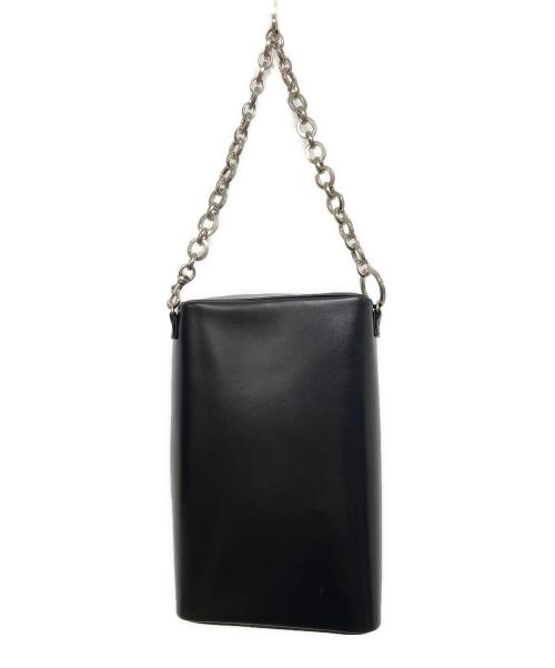 YOHJI YAMAMOTO（ヨウジヤマモト）YOHJI YAMAMOTO (ヨウジヤマモト) カウレザー チェーンハンドバッグ ブラックの古着・服飾アイテム