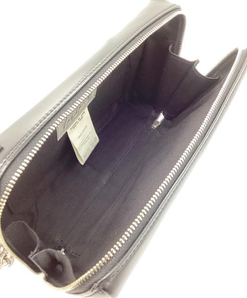 YOHJI YAMAMOTO（ヨウジヤマモト）YOHJI YAMAMOTO (ヨウジヤマモト) カウレザー チェーンハンドバッグ ブラックの古着・服飾アイテム