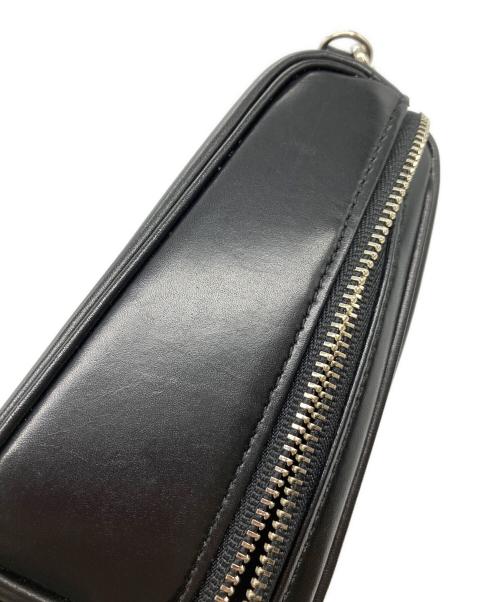YOHJI YAMAMOTO（ヨウジヤマモト）YOHJI YAMAMOTO (ヨウジヤマモト) カウレザー チェーンハンドバッグ ブラックの古着・服飾アイテム