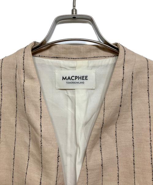 MACPHEE（マカフィー）MACPHEE (マカフィー) ダブルカバーリネン ジレ ベージュ サイズ:36の古着・服飾アイテム