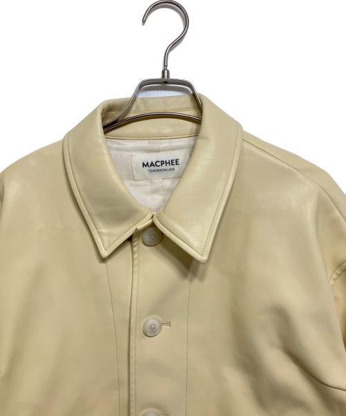 MACPHEE（マカフィー）MACPHEE (マカフィー) レザーライク カバーオール ベージュ サイズ:36の古着・服飾アイテム