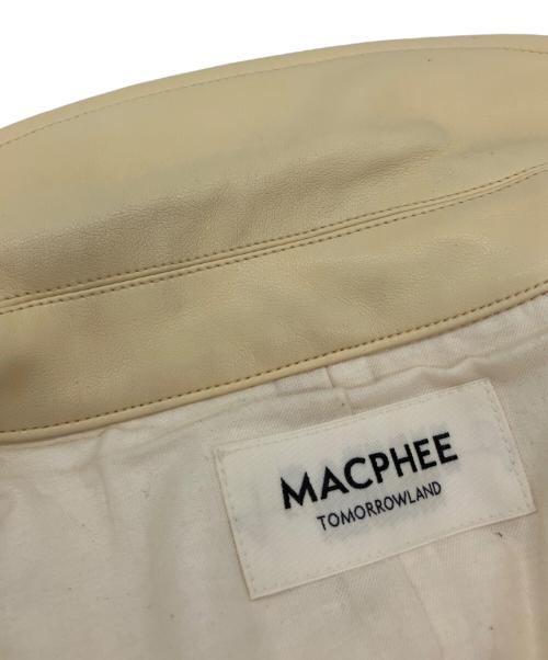 MACPHEE（マカフィー）MACPHEE (マカフィー) レザーライク カバーオール ベージュ サイズ:36の古着・服飾アイテム