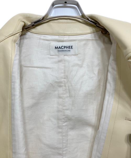 MACPHEE（マカフィー）MACPHEE (マカフィー) レザーライク カバーオール ベージュ サイズ:36の古着・服飾アイテム