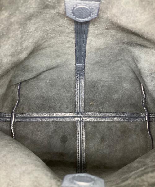 ANYA HINDMARCH（アニヤ・ハインドマーチ）ANYA HINDMARCH (アニヤ・ハインドマーチ) Build a Bag レザーショルダーバッグ ネイビーの古着・服飾アイテム
