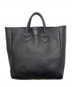 YOUNG & OLSEN The DRYGOODS STOREヤングアンドオルセン ザ ドライグッズストア）の古着「EMBOSSED LEATHER TOTE M」｜ブラック