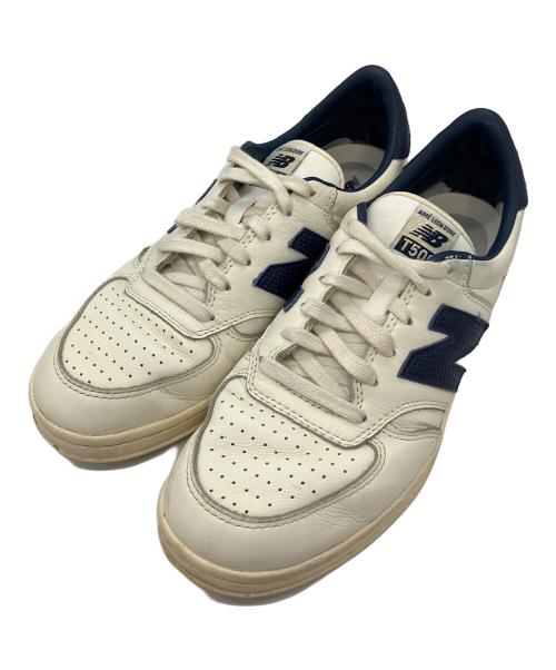 NEW BALANCE（ニューバランス）NEW BALANCE (ニューバランス) Aimé Leon Dore (エメ レオン ドレ) T500 ローカットスニーカー ホワイト×ネイビー サイズ:27の古着・服飾アイテム