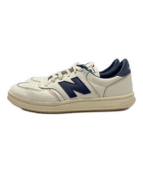 NEW BALANCE（ニューバランス）NEW BALANCE (ニューバランス) Aimé Leon Dore (エメ レオン ドレ) T500 ローカットスニーカー ホワイト×ネイビー サイズ:27の古着・服飾アイテム