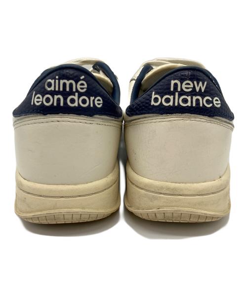 NEW BALANCE（ニューバランス）NEW BALANCE (ニューバランス) Aimé Leon Dore (エメ レオン ドレ) T500 ローカットスニーカー ホワイト×ネイビー サイズ:27の古着・服飾アイテム