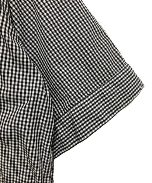 DANTON（ダントン）DANTON (ダントン) COTTON POPLIN PO  / コットンポプリン プルオーバー シャツワンピース ブラック×ホワイト サイズ:36の古着・服飾アイテム
