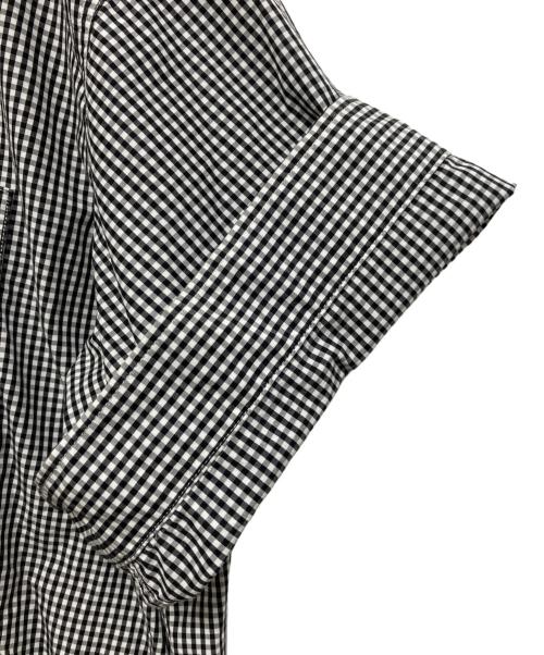 DANTON（ダントン）DANTON (ダントン) COTTON POPLIN PO  / コットンポプリン プルオーバー シャツワンピース ブラック×ホワイト サイズ:36の古着・服飾アイテム