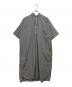 DANTON（ダントン）の古着「COTTON POPLIN PO  / コットンポプリン プルオーバー シャツワンピース」｜ブラック×ホワイト