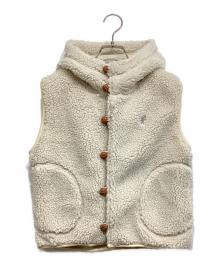 Gymphlex（ジムフレックス）の古着「BOA HOODED SHORT VEST / ボアフーデッド ショートベスト」｜ホワイト