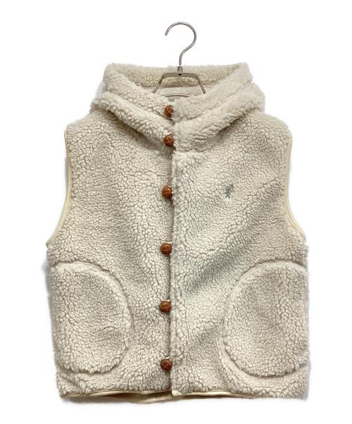 Gymphlex（ジムフレックス）Gymphlex (ジムフレックス) BOA HOODED SHORT VEST / ボアフーデッド ショートベスト ホワイト サイズ:14 未使用品の古着・服飾アイテム