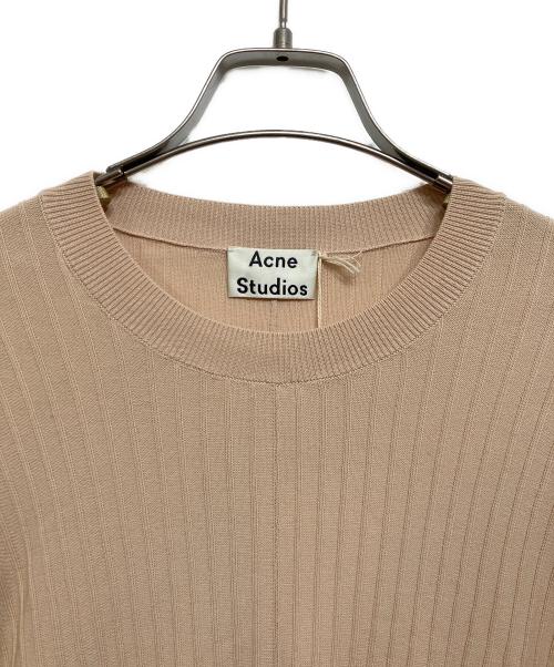 Acne studios（アクネ ストゥディオズ）ACNE STUDIOS (アクネ ストゥディオズ) コットンリブニット ベージュ サイズ:XSの古着・服飾アイテム