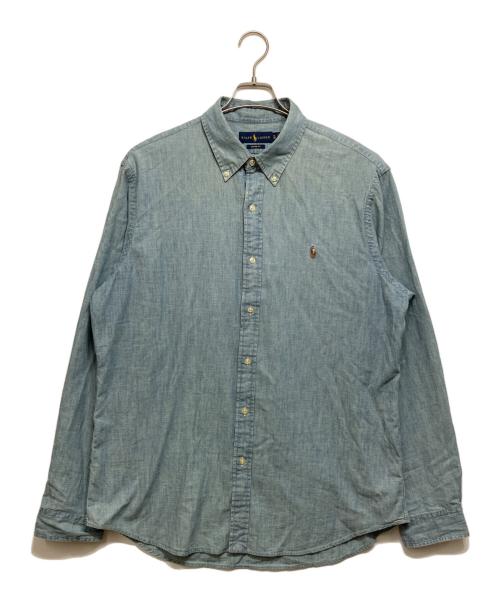 RALPH LAUREN（ラルフローレン）RALPH LAUREN (ラルフローレン) スモールポニー刺繍シャンブレーシャツ ブルー サイズ:XLの古着・服飾アイテム