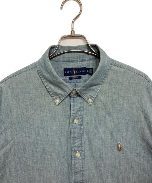 RALPH LAUREN（ラルフローレン）RALPH LAUREN (ラルフローレン) スモールポニー刺繍シャンブレーシャツ ブルー サイズ:XLの古着・服飾アイテム