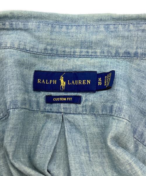 RALPH LAUREN（ラルフローレン）RALPH LAUREN (ラルフローレン) スモールポニー刺繍シャンブレーシャツ ブルー サイズ:XLの古着・服飾アイテム