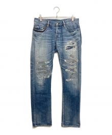 Hysteric Glamour（ヒステリックグラマー）の古着「RSP加工 スタッズデニムパンツ」｜インディゴ