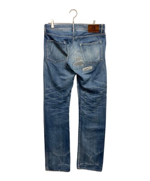 Hysteric Glamour（ヒステリックグラマー）Hysteric Glamour (ヒステリックグラマー) RSP加工 スタッズデニムパンツ インディゴ サイズ:32inchの古着・服飾アイテム