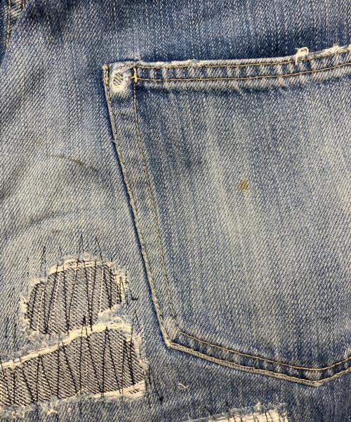 Hysteric Glamour（ヒステリックグラマー）Hysteric Glamour (ヒステリックグラマー) RSP加工 スタッズデニムパンツ インディゴ サイズ:32inchの古着・服飾アイテム