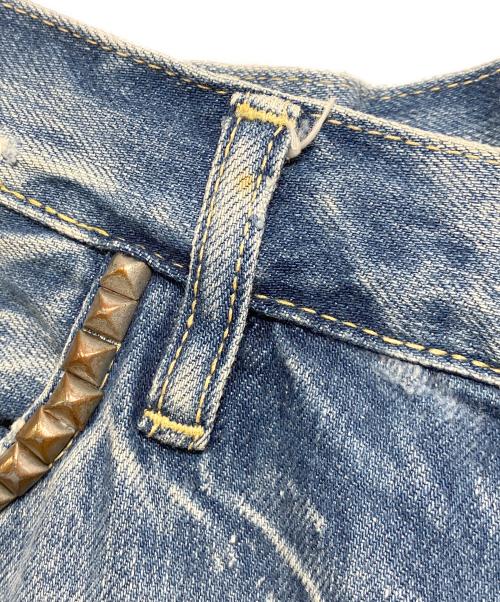 Hysteric Glamour（ヒステリックグラマー）Hysteric Glamour (ヒステリックグラマー) ECR加工 スタッズデニムパンツ インディゴ サイズ:W33の古着・服飾アイテム
