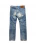 Hysteric Glamour (ヒステリックグラマー) NOBU REMAKE 加工 スタッズデニムパンツ ブルー サイズ:SIZE W32：18000円