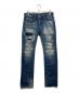 Hysteric Glamour（ヒステリックグラマー）の古着「RSM加工 スタッズ デニムストレートパンツ」｜インディゴ