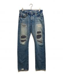 Hysteric Glamour（ヒステリックグラマー）の古着「SP加工WR スタッズ デニムパンツ」｜インディゴ