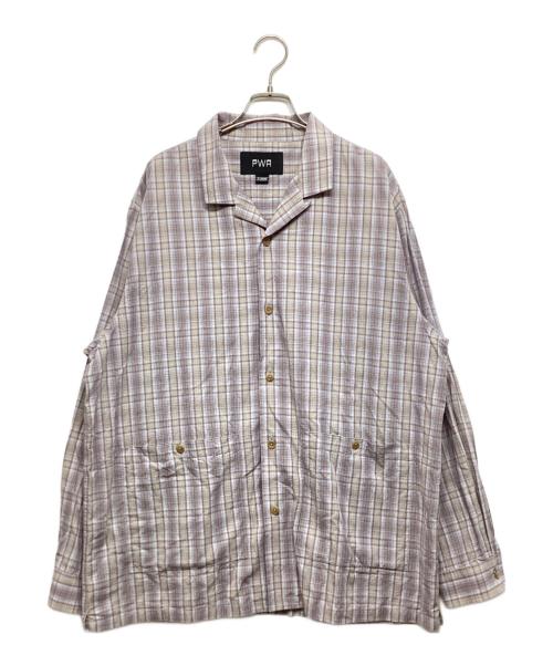 PWA（プア）PWA (プア) LINEN MIX O/C SHIRT ベージュ サイズ:ＸＬの古着・服飾アイテム