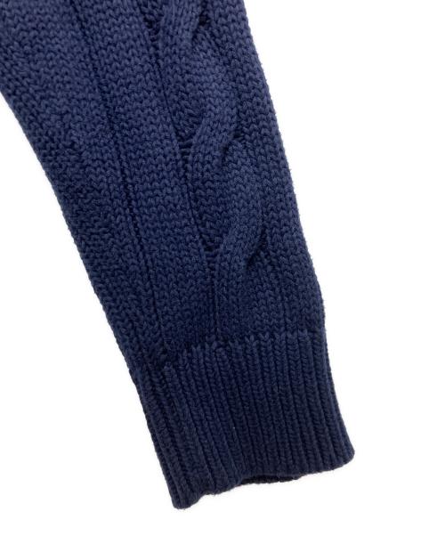 LAUREN RALPH LAUREN（ローレン ラルフ ローレン）LAUREN RALPH LAUREN (ローレン ラルフ ローレン) レイヤード ケーブルニット セーター ネイビー サイズ:LGの古着・服飾アイテム