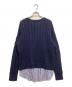 LAUREN RALPH LAUREN (ローレン ラルフ ローレン) レイヤード ケーブルニット セーター ネイビー サイズ:LG：7000円